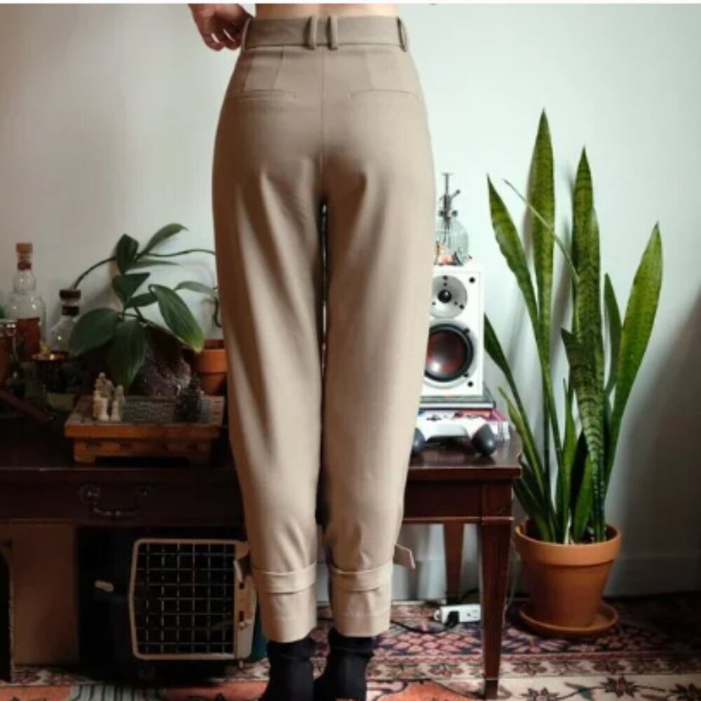 Aritzia Babaton Wool Lalonde Pants in Taupe size 4 - Picture 4 of 10